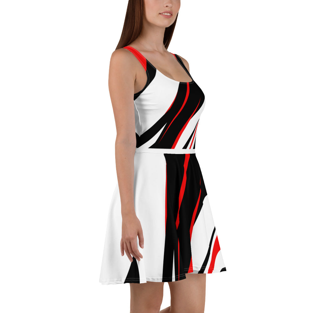 skater-dress-all-over-print-right-view-black-white-red-accents-abstract-print