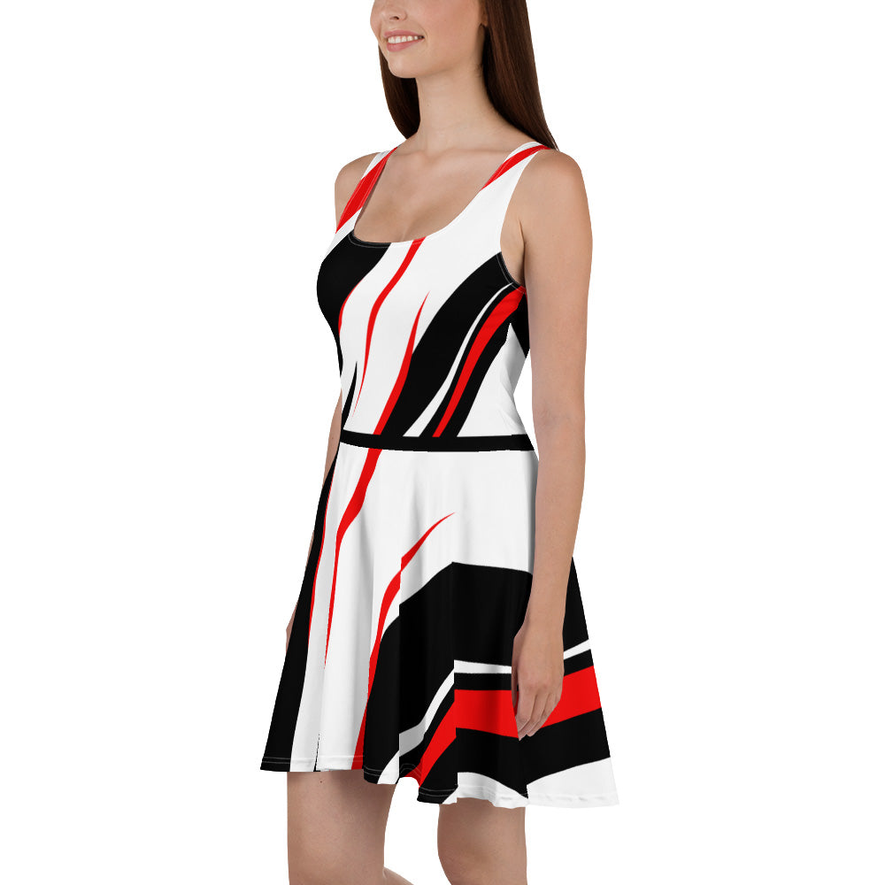skater-dress-all-over-print-left-view-white-black-red-accents