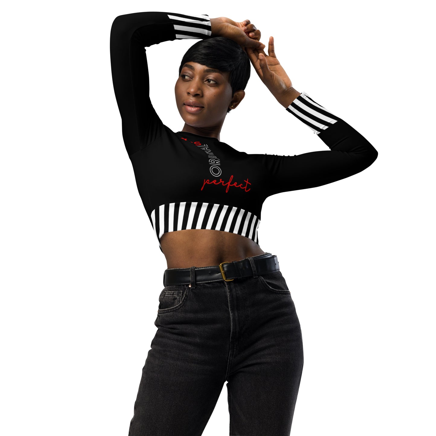 Recycled long-sleeve crop top Yes Perfect Original